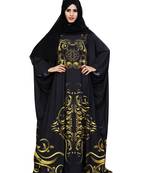 Justkartit Black Color Outdoor Wear Free Size Imported Abaya Burqa For Women With Chiffon Hijab