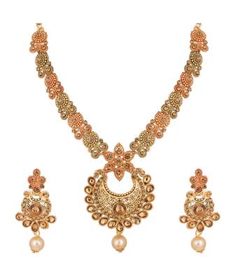 Gold Stone Necklace Sets 3