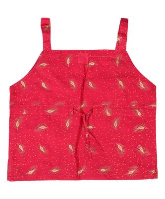 Pink Baby Girls Skirt and Top Self Design Hand Block Print 2