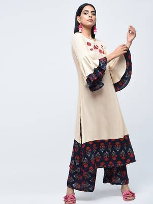 Multicolor embroidered rayon kurtas-and-kurtis 2