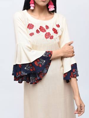 Multicolor embroidered rayon kurtas-and-kurtis 3