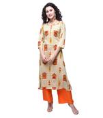 Multicolor printed rayon kurtas-and-kurtis