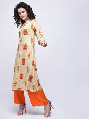 Multicolor printed rayon kurtas-and-kurtis 2