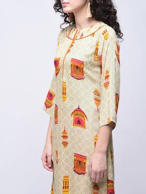 Multicolor printed rayon kurtas-and-kurtis 3