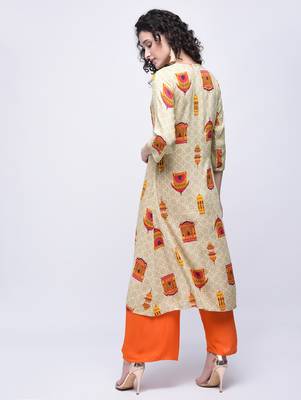 Multicolor printed rayon kurtas-and-kurtis 4