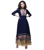 Multicolor printed rayon kurtas-and-kurtis