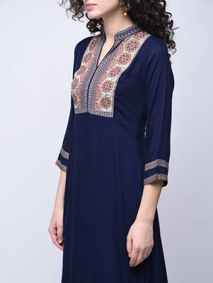 Multicolor printed rayon kurtas-and-kurtis 3