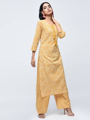 Multicolor printed cotton kurtas-and-kurtis 2