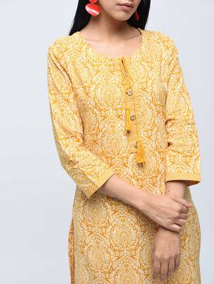 Multicolor printed cotton kurtas-and-kurtis 3