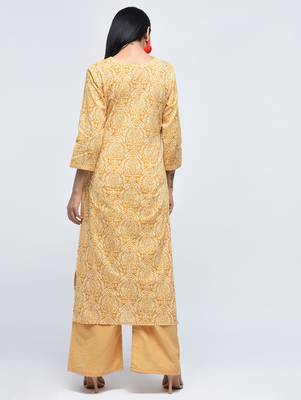 Multicolor printed cotton kurtas-and-kurtis 4