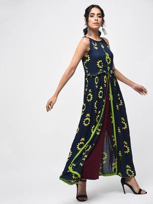 Multicolor printed rayon kurtas-and-kurtis 2