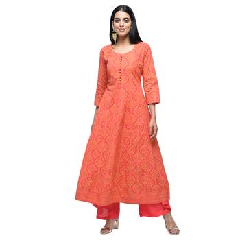 Red printed cotton kurtas-and-kurtis 1