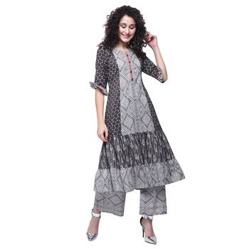 Multicolor printed cotton kurtas-and-kurtis 1