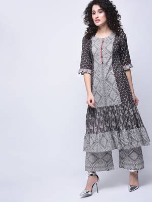Multicolor printed cotton kurtas-and-kurtis 2