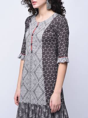 Multicolor printed cotton kurtas-and-kurtis 3