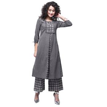 Multicolor printed cotton kurtas-and-kurtis 1