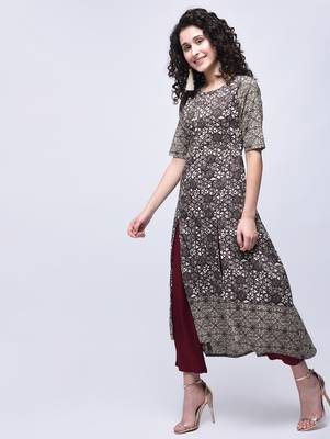 Multicolor printed cotton kurtas-and-kurtis 2
