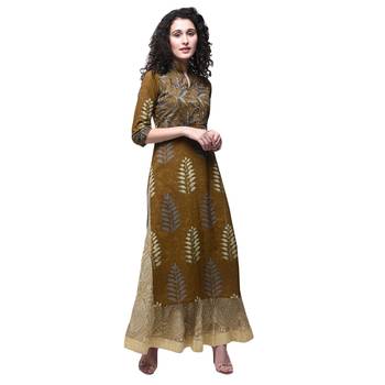 Multicolor printed cotton kurtas-and-kurtis 1