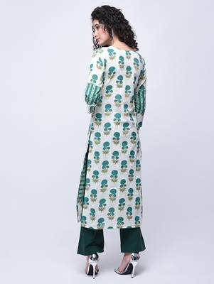 Multicolor printed cotton kurtas-and-kurtis 4