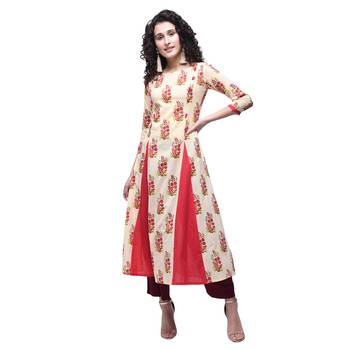 Multicolor printed cotton kurtas-and-kurtis 1