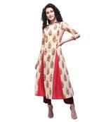 Multicolor printed cotton kurtas-and-kurtis