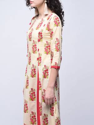 Multicolor printed cotton kurtas-and-kurtis 3