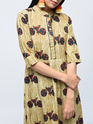 Multicolor printed cotton kurtas-and-kurtis 3