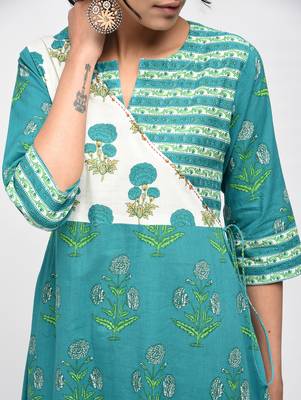 Multicolor printed cotton kurtas-and-kurtis 3
