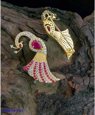 Multicolour Agate Zirconia Stones Brooch 1