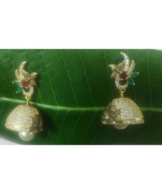 Zirconia Multicolour Stones Jhumkas 1