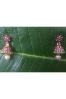 Cz Stones Multi Colour Jhumkas