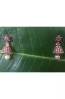 Cz Stones Multi Colour Jhumkas