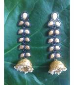 Gold Plated Black Colour Ear Drops