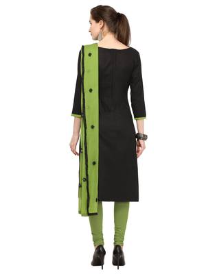 Black embroidered cotton salwar 2