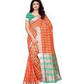 Multicolor woven cotton silk saree with blouse