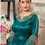 Mulberry Silk Designer Peacock Green Anarkali Suit
