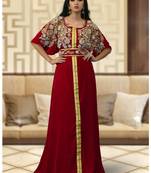 Pink Embroidered Crepe Islamic Kaftans