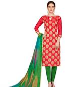Peach Woven Banarasi Silk Salwar