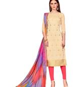 Beige Woven Banarasi Silk Salwar