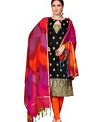 Black Woven Banarasi Silk Salwar