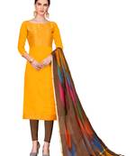 Yellow Woven Banarasi Silk Salwar