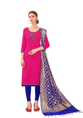 Pink Hand Embroidery Cotton Salwar 1