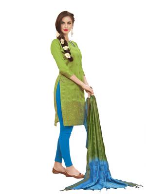 Green Woven Banarasi Silk Salwar 2