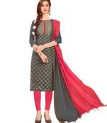 Grey Woven  Art Silk Salwar