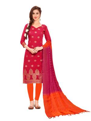 Pink Woven Banarasi Silk Salwar 1