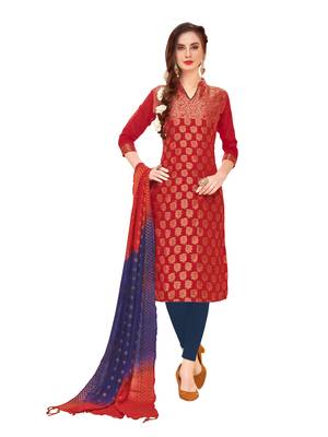 Maroon Woven Banarasi Silk Salwar 1