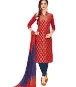 Maroon Woven Banarasi Silk Salwar