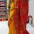 Yellow Embroidered Faux Raw Silk Saree With Blouse