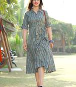 Women's Grey Rayon Classy Designer Kurtis