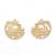 Meila Criss-Cross Golden Half-Circle Stud Earrings